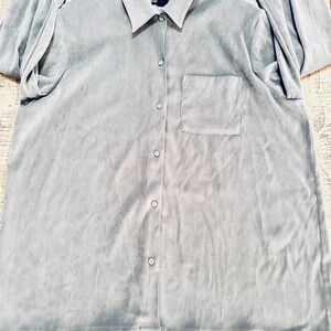Vintage Courtenay Stretch Soft Gray Casual Button-Down Shirt Jacket